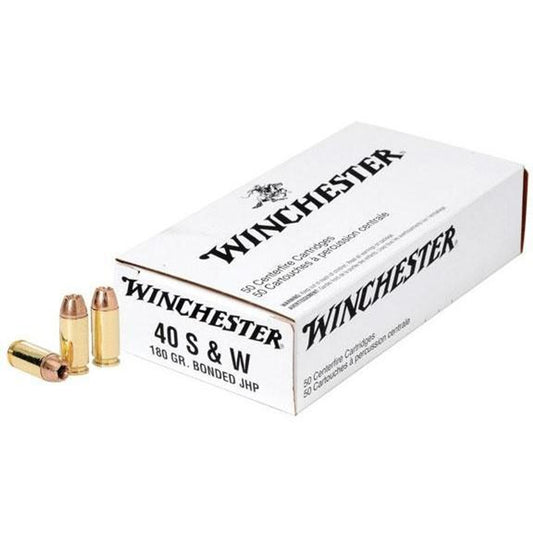 .40 S&W Winchester USA 180-Grain JHP Bullet 50 Rounds