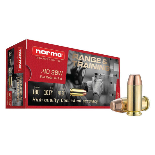 Norma .40 S&W FMJ 180 gr 50 QTY