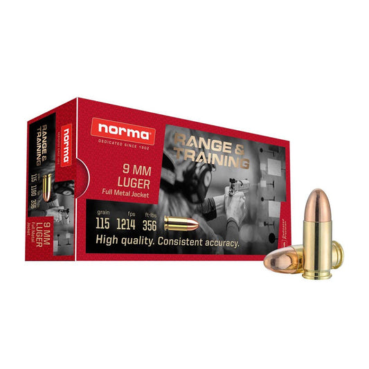 Norma 9mm Luger FMJ 115 gr