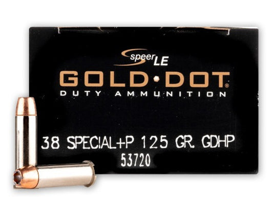Speer Gold Dot .38 Special (+P) 125 Grain Jacketed Hollow Point 50rd Box